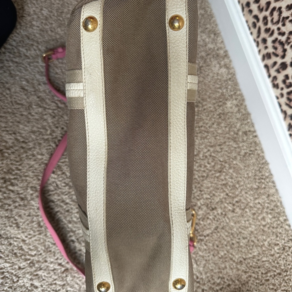 Prada Pink and Tan Tote Bag - Picture 8 of 11